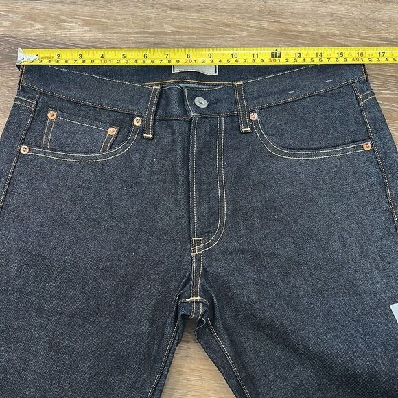 Uniqlo Slim Fit Straight Selvedge Dark Blue Jeans 32X32 NWT - Picture 10 of 13